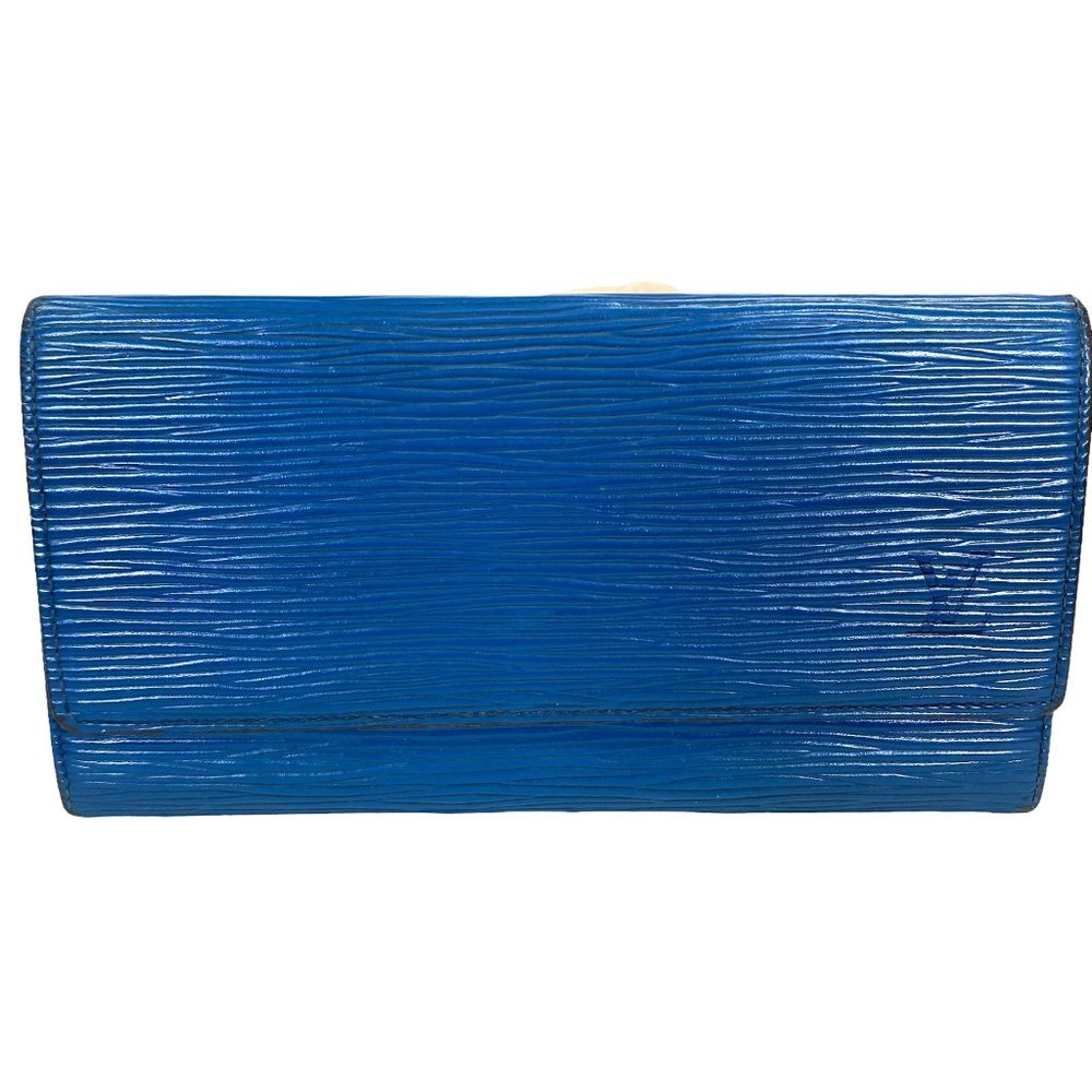Authentic Louis Vuitton Wallet Long Epi Porte Yen Cartes Credit Bifold LV Vintag